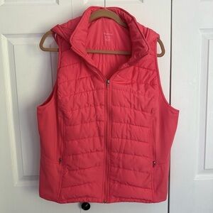 Tangerine Women's Orange Hooded Puffer Athletic Vest size XXL high‎ visibility